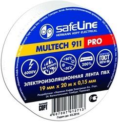 Изолента SafeLine PRO 19 мм/20 м. Белый