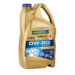 Моторное масло RAVENOL VSE  0W-20  4 л. синт.