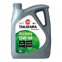 Моторное масло TAKAYAMA SL/CF  10W-40  4 л. п/синт.
