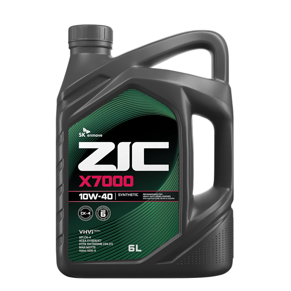 Масло моторное 10/40 X7000 ZIC 6л. синт. API CK-4/CJ-4