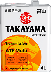 Трансмиссионное масло TAKAYAMA Transmission ATF Multi   4 л. синт.