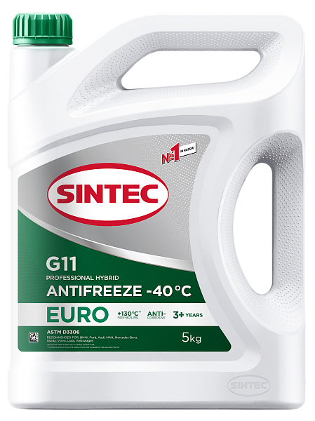 Антифриз зелёный -40 Sintec EURO G-11 Green  5 кг.