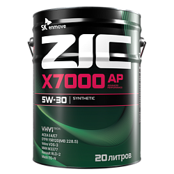 Моторное масло ZIC X7000 AP 5W-30  20 л. синт.