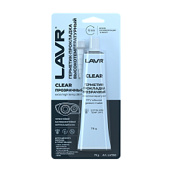 LAVR Герметик-прокладка прозрачный высокотемпературный RTV Silicone gasket maker CLEAR 70гр. Ln1740