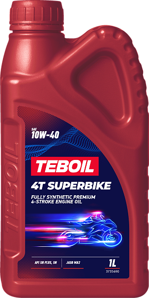 Моторное масло TEBOIL 4Т Superbike 10W-40  1 л. синт.
