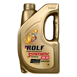 Моторное масло ROLF 3-SYNTHETIC  5W-30  4 л. синт.