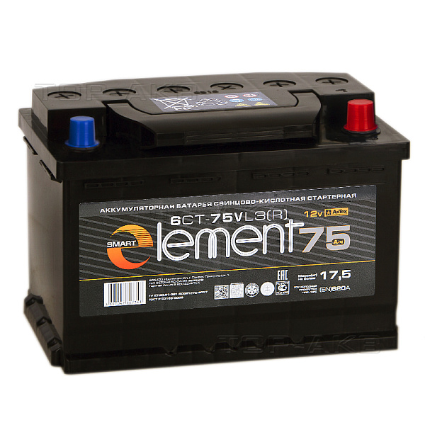 Аккумулятор АКТЕХ SmartElement  75 Ач, Прямая полярность