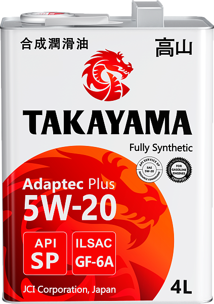 Моторное масло TAKAYAMA Adaptec Plus  5W-20  4 л. синт.