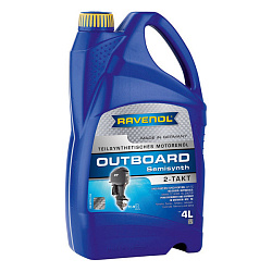 Моторное масло RAVENOL Outboardoel 2T Teilsynth  4 л. п/синт.