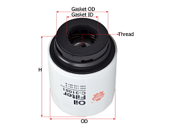 Фильтр автомобильный масляный Sakura C31081