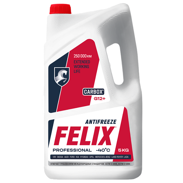 Антифриз FELIX Carbox G-12+ (-40) красный  5 кг.