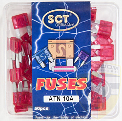 Предохранители штекерные SCT 10А MINI/ATN Fuse