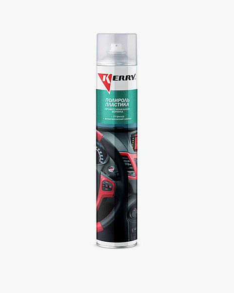 Полироль пластика профессиональная формула (лимон) KERRY  1000мл. (аэрозоль) KR-907-1