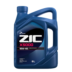 Моторное масло ZIC X5000  15W-40  6 л. п/синт.