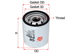Фильтр автомобильный масляный Sakura C7971