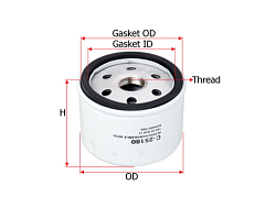 Фильтр автомобильный масляный Sakura C25180