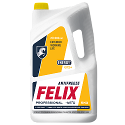 Антифриз FELIX Energy G-12+ (-40) жёлтый  5 кг.