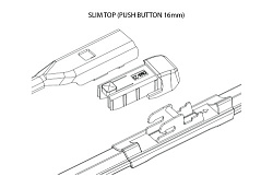 Адаптер щетки стеклоочистителя OSAWA KM-3 Slim Top с шириной 16 мм  2 шт.