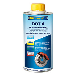 Тормозная жидкость RAVENOL DOT 4  1 л. синт.