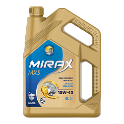 Моторное масло MIRAX MX5  10W-40  4 л. п/синт.