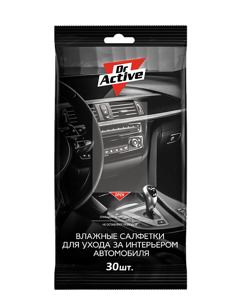 Салфетки влажные для ухода за интерьером Dr. Active  30 шт.