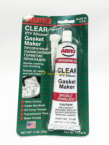 Герметик прокладка ABRO (прозрачный) 85гр.