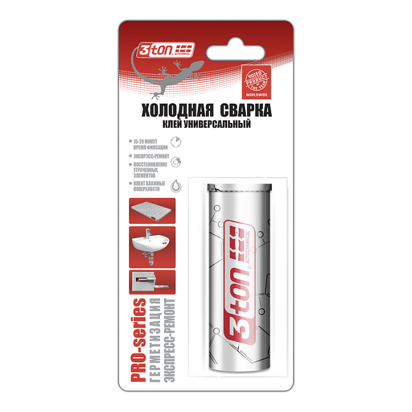 Холодная сварка. Клей универсальный 3ton TP-106  55 гр. 55354