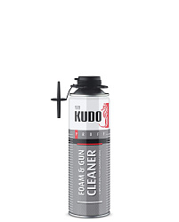 Профессиональный очиститель монтажной пены KUDO KUPP06C FOAM&GUN CLEANER  650 мл.