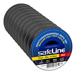 Изолента SafeLine PRO 15 мм/10 м. Черный