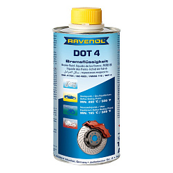 Тормозная жидкость RAVENOL DOT 4  0,5 л. синт.