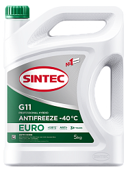 Антифриз Sintec EURO G-11 (-40) зелёный  5 кг.