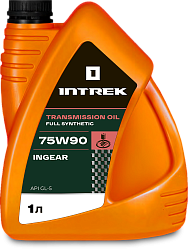 Трансмиссионное масло INTREK INGEAR GL-5  75W-90  1 л. синт.