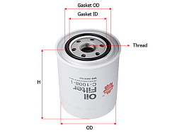 Фильтр автомобильный масляный Sakura C10081