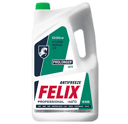 Антифриз FELIX Prolonger Concentrate (-40) G-11 зелёный  5 кг.