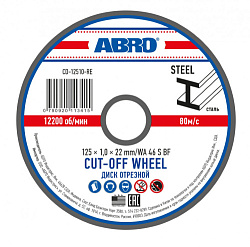 Диск отрезной по металлу ABRO CD-12510-RE  125 мм*1,0 мм*22 мм