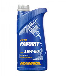 Моторное масло MANNOL Favorit  15W-50  1 л. п/синт.