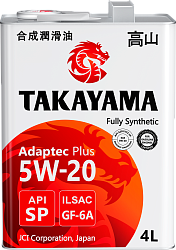 Моторное масло TAKAYAMA Adaptec Plus  5W-20  4 л. синт.