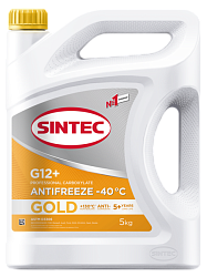 Антифриз Sintec GOLD G-12+ (-40) жёлтый  5 кг.