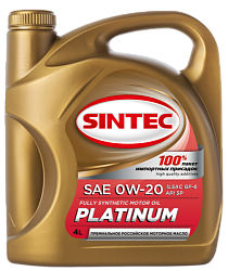 Моторное масло SINTEC Platinum  0W-20  4 л. синт.