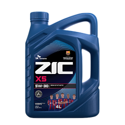 Моторное масло ZIC X5   5W-30  4 л. п/синт.
