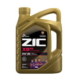 Моторное масло ZIC X9 FE  0W-20  4 л. синт.