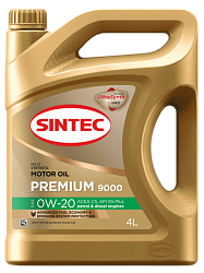 Масло моторное 0/20 Premium 9000 SINTEC 4л. синт. ACEA C5, API SN plus /кор.4шт./
