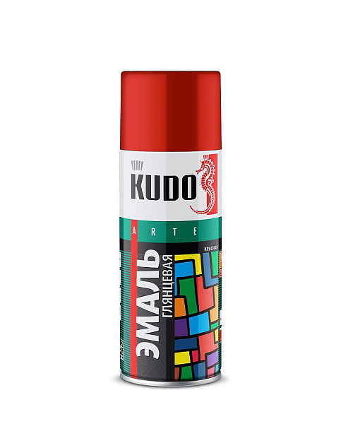 Эмаль универсальная "3P" Technoligy KUDO KU-1002 Черный глянцевый  520 мл.