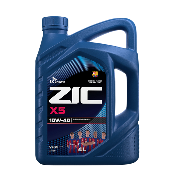 Моторное масло ZIC X5  10W-40  4 л. п/синт.