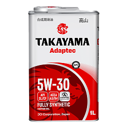 Моторное масло TAKAYAMA Adaptec SL/CF  5W-30  1 л. синт.