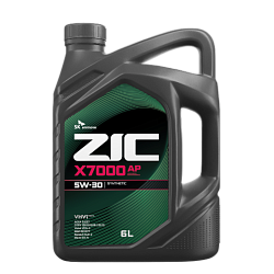 Моторное масло ZIC X7000 AP 5W-30  6 л. синт.