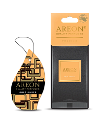 Ароматизатор на зеркало AREON Premium GOLD AMBER DP04  к-т 10 шт.