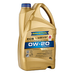 Моторное масло RAVENOL ECS EcoSynth  0W-20  4 л. синт.