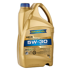 Моторное масло RAVENOL HDX  5W-30  5 л. синт.