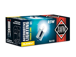 Лампа накаливания AWM R5W 12V 5W (BA15S) 410300010